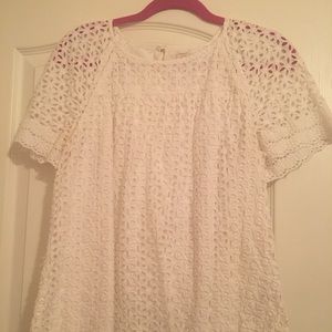 White eyelet blouse